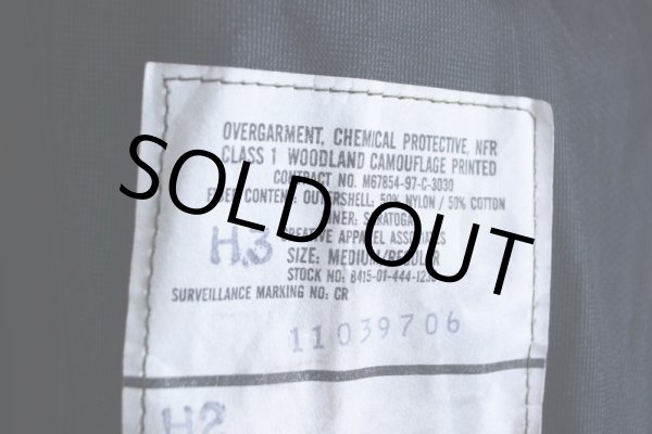 画像7: 1990s US.MILITARY ケミカルプロテクティブパーカー　 バックステンシル　 表記MEDIUM-REGULAR  (7)