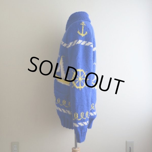 画像4: 1960〜 ヨット柄カウチンセーター　 実寸L  (4)