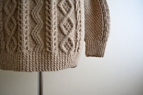 画像8: Unknown フィッシャーマンセーター  実寸L-XL  (8)