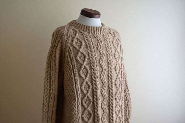 画像7: Unknown フィッシャーマンセーター  実寸L-XL  (7)