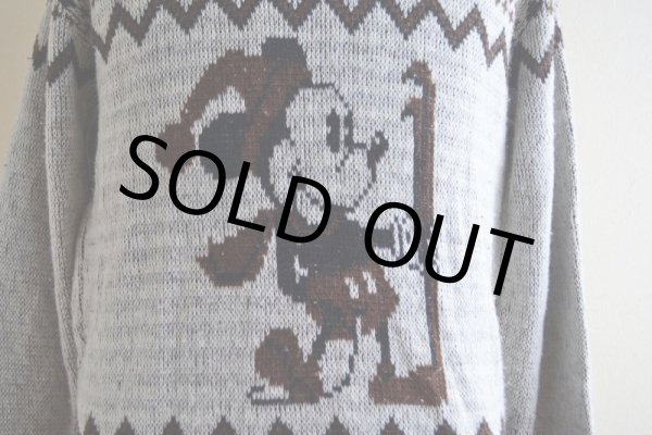 画像8: 1970s KENNINGTON ミッキーマウス ジャガードニットセーター　 表記M  (8)