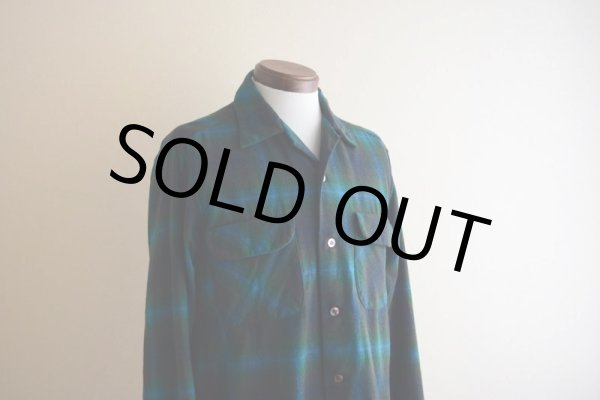 画像9: 1960s PENDLETON ウールシャツ  オンブレーチェック  表記M  (9)