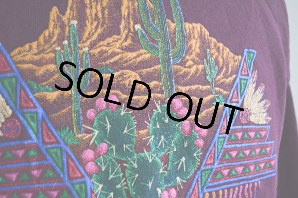 画像9: 1990s SEDONA AZ サボテンスウェット　 MADE IN USA　 表記M  (9)