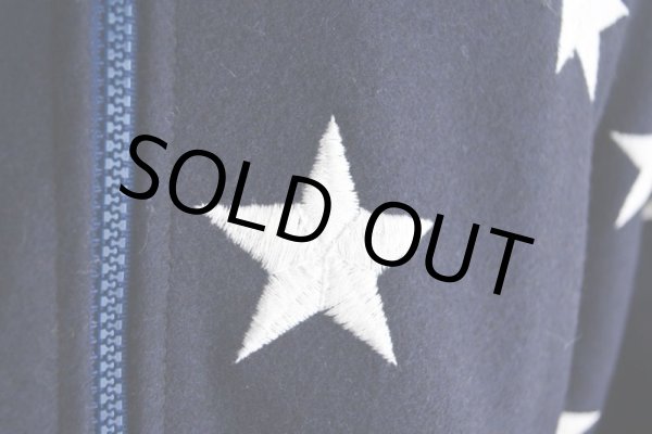 画像10: KIM BAKER DESIGN リバーシブルウールジャケット　 星条旗モチーフ　 表記S (着用感L)  (10)