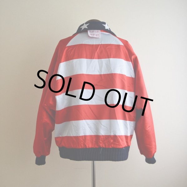 画像6: KIM BAKER DESIGN リバーシブルウールジャケット　 星条旗モチーフ　 表記S (着用感L)  (6)