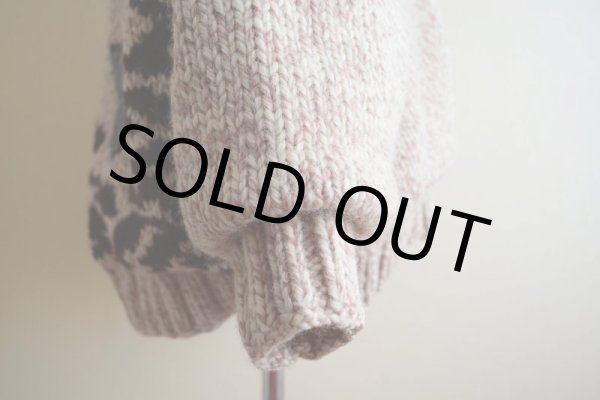 画像11: 1960s〜 フィッシング柄カウチンセーター　 実寸ML  (11)