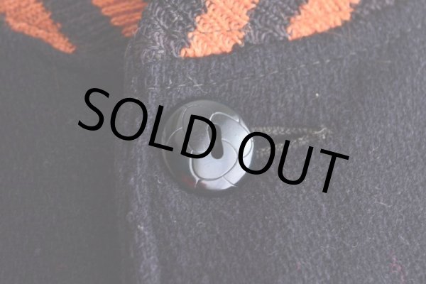 画像7: 1940s〜 LOWE&CAMPBELL 袖レザーボタンスタジャン　 実寸ML  (7)