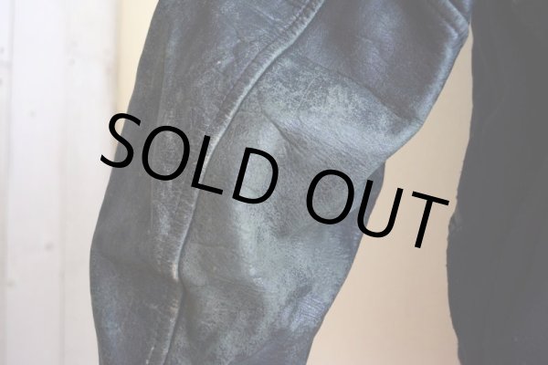 画像14: 1940s〜 LOWE&CAMPBELL 袖レザーボタンスタジャン　 実寸ML  (14)