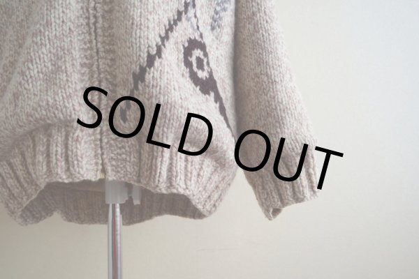 画像10: 1960s〜 フィッシング柄カウチンセーター　 実寸ML  (10)