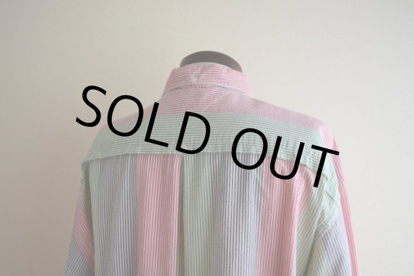 画像11: 1990s TOMMY HILFIGER シアサッカーBDシャツ　 表記L  (11)