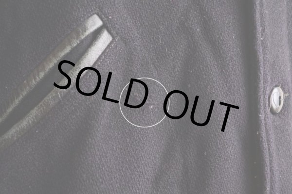 画像10: 1940s〜 LOWE&CAMPBELL 袖レザーボタンスタジャン　 実寸ML  (10)