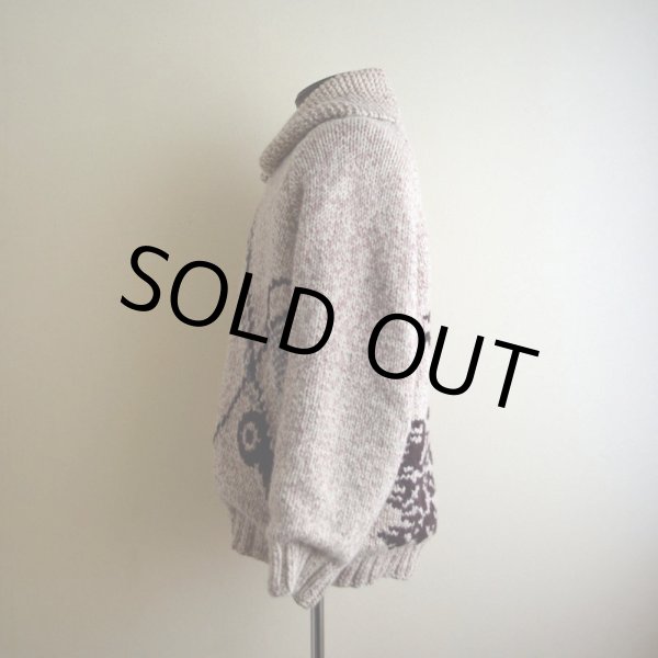 画像2: 1960s〜 フィッシング柄カウチンセーター　 実寸ML  (2)