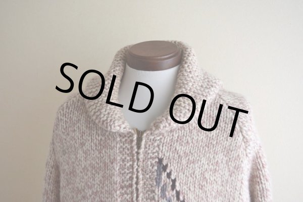 画像6: 1960s〜 フィッシング柄カウチンセーター　 実寸ML  (6)