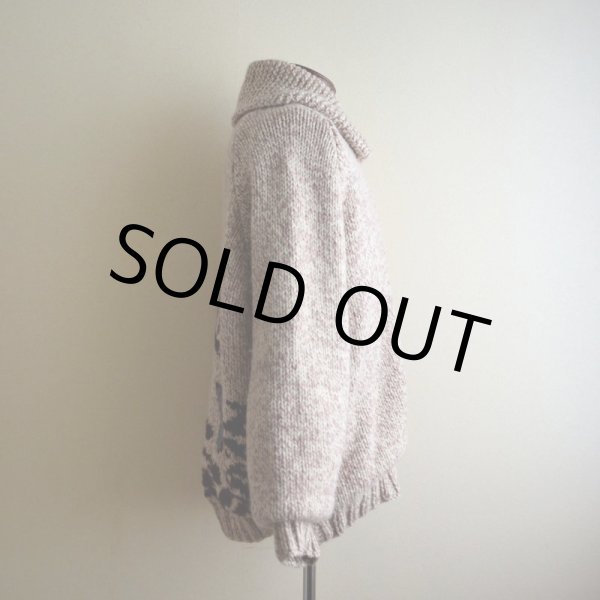 画像4: 1960s〜 フィッシング柄カウチンセーター　 実寸ML  (4)