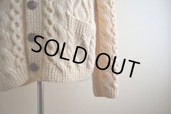画像9: KELLY KNITWEAR フィッシャーマンニットカーディガン  MADE IN IRELAND  実寸L  (9)