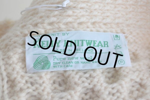 画像5: KELLY KNITWEAR フィッシャーマンニットカーディガン  MADE IN IRELAND  実寸L  (5)