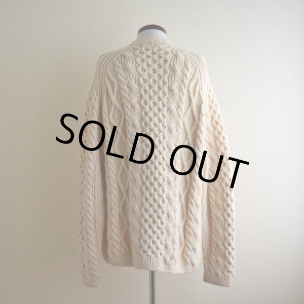 画像3: KELLY KNITWEAR フィッシャーマンニットカーディガン  MADE IN IRELAND  実寸L  (3)