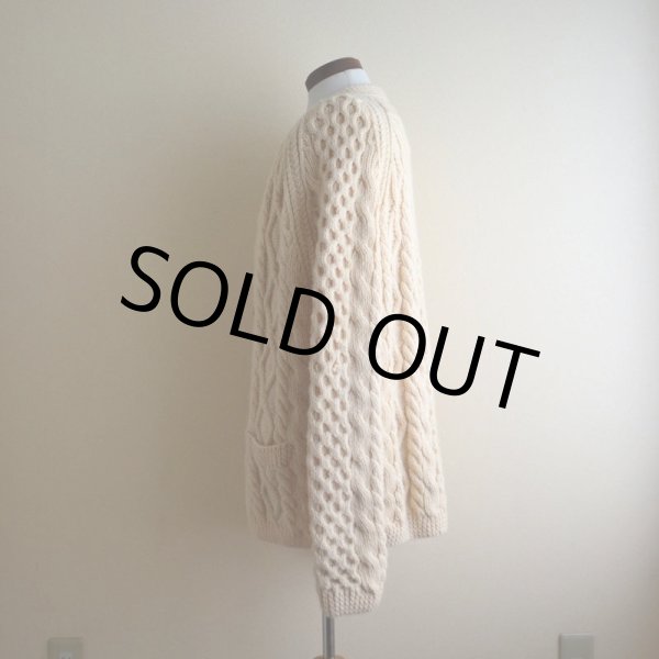 画像4: KELLY KNITWEAR フィッシャーマンニットカーディガン  MADE IN IRELAND  実寸L  (4)