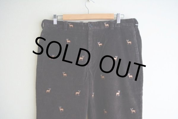 画像6: Brooks Brothers シカ刺繍 太畝コーデュロイパンツ  表記W36 L30  (6)