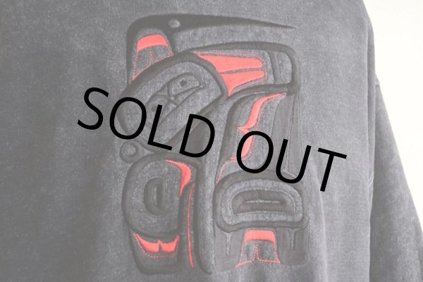 画像8: FUZZY STONEWASH ハイダアート刺繍スウェット  MADE IN CANADA  表記M  (8)