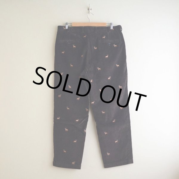 画像2: Brooks Brothers シカ刺繍 太畝コーデュロイパンツ  表記W36 L30  (2)