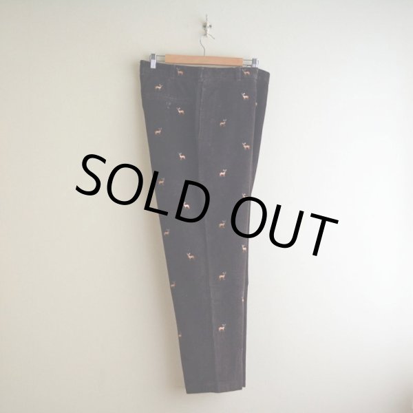 画像3: Brooks Brothers シカ刺繍 太畝コーデュロイパンツ  表記W36 L30  (3)