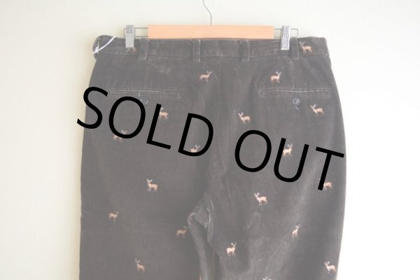 画像10: Brooks Brothers シカ刺繍 太畝コーデュロイパンツ  表記W36 L30  (10)