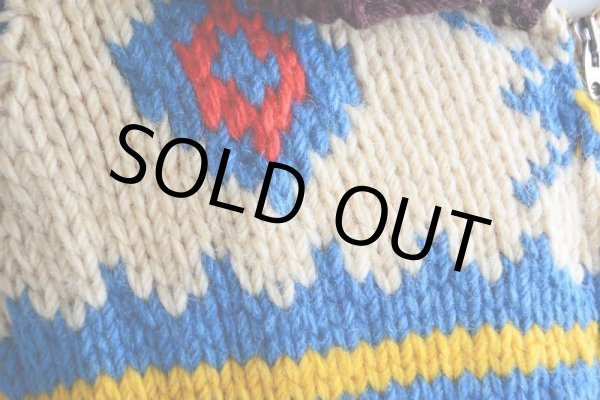 画像8: 1960s〜 ダイヤ柄カウチンセーター　 実寸M  (8)