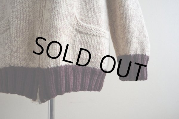 画像9: 1960s〜 ダイヤ柄カウチンセーター　 実寸M  (9)