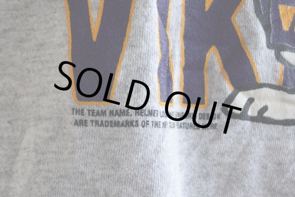 画像11: 1980s JOE COOL MINNESOTA VIKINGS NFL プリントスウェット　 実寸L-XL  (11)