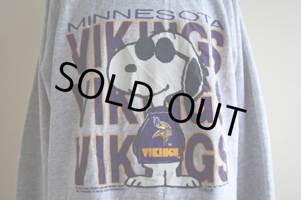 画像8: 1980s JOE COOL MINNESOTA VIKINGS NFL プリントスウェット　 実寸L-XL  (8)