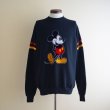 画像1: 1980s Mickey Mouse フロッキースウェット　 表記XL  (1)