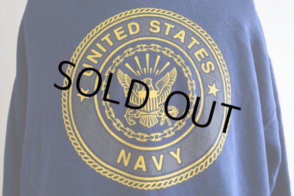 画像8: US.NAVY スウェットパーカー  MADE IN USA  表記L  (8)