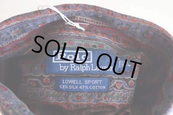 画像5: Polo by RalphLauren 総柄シャツ  SILK×COTTON  表記XL  (5)