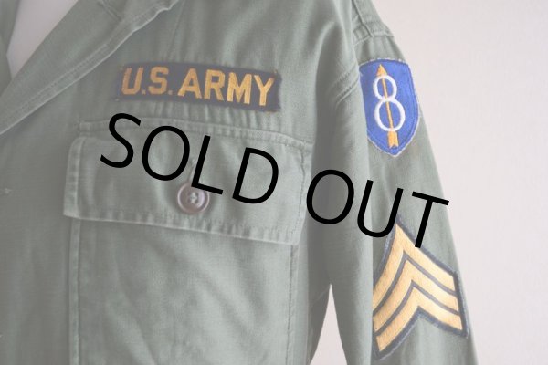 画像8: 1950s US.ARMY OG107 ユーティリティシャツ  1st初期  実寸S  (8)