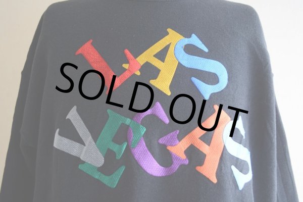 画像8: 1990s LAS VEGAS 刺繍プリントスウェット　 MADE IN USA　 表記L  (8)