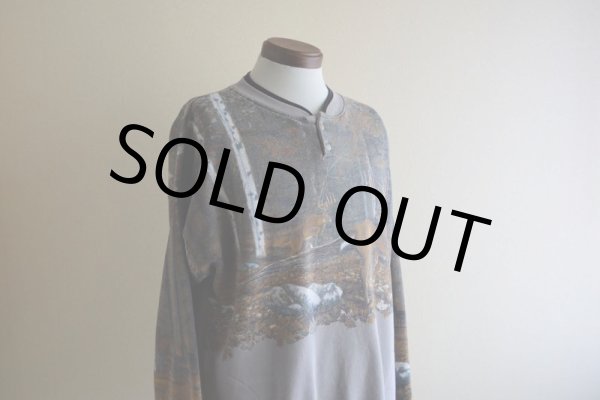 画像7: 1990s ARTISANS シカ総柄スウェット　 MADE IN USA　 表記L  (7)