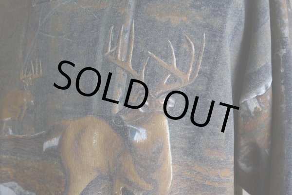 画像8: 1990s ARTISANS シカ総柄スウェット　 MADE IN USA　 表記L  (8)