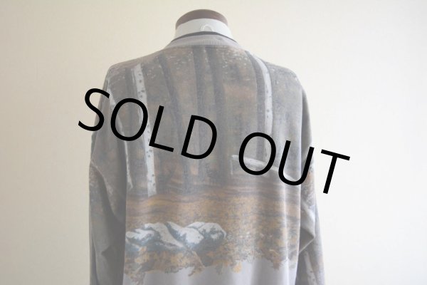 画像9: 1990s ARTISANS シカ総柄スウェット　 MADE IN USA　 表記L  (9)