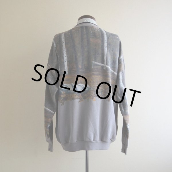 画像3: 1990s ARTISANS シカ総柄スウェット　 MADE IN USA　 表記L  (3)