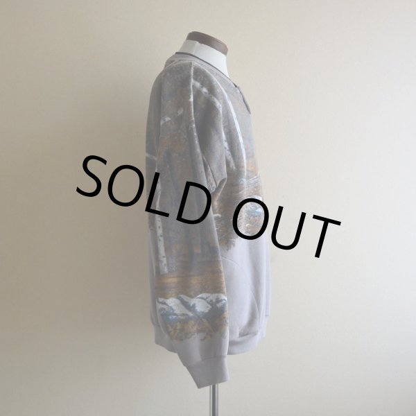 画像2: 1990s ARTISANS シカ総柄スウェット　 MADE IN USA　 表記L  (2)