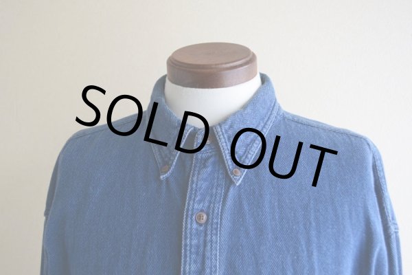 画像6: CHAPS RALPH LAUREN インディゴシャツ　 表記L  (6)