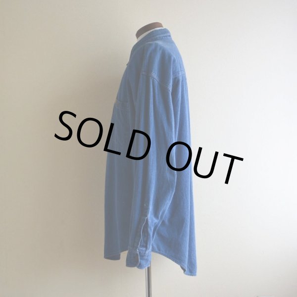 画像4: CHAPS RALPH LAUREN インディゴシャツ　 表記L  (4)