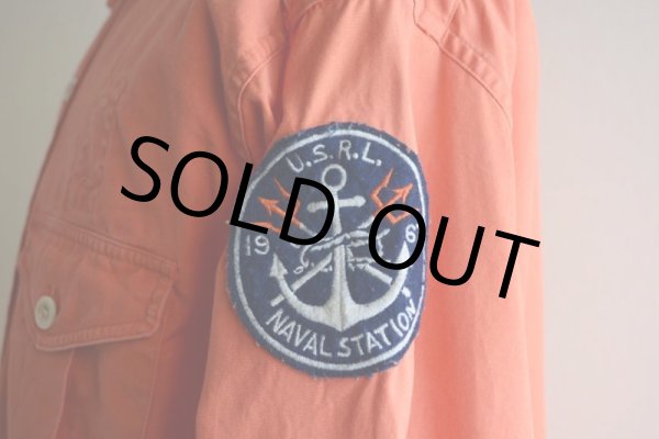 画像9: 1990s Polo by RalphLauren USRL NAVAL STATION マチ付きシャツ　 表記L  (9)