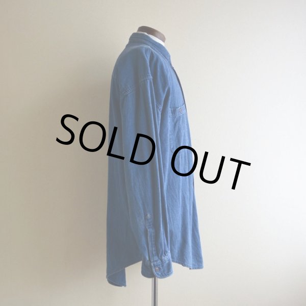 画像2: CHAPS RALPH LAUREN インディゴシャツ　 表記L  (2)