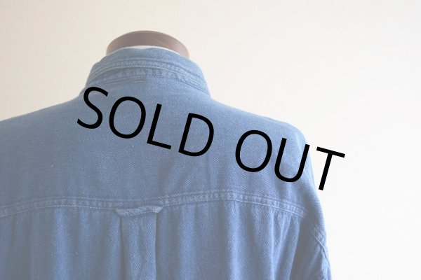 画像12: CHAPS RALPH LAUREN インディゴシャツ　 表記L  (12)