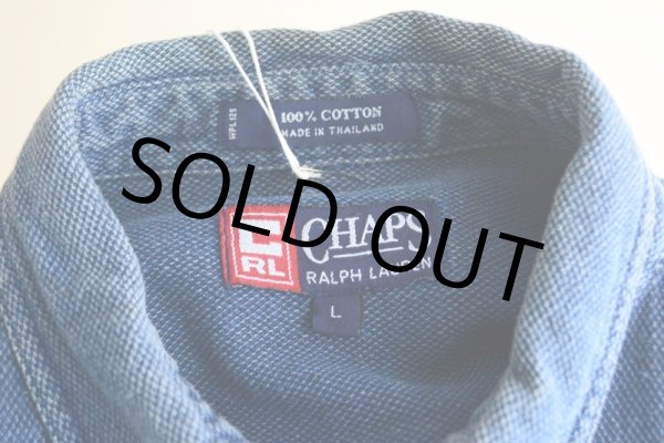 画像5: CHAPS RALPH LAUREN インディゴシャツ　 表記L  (5)