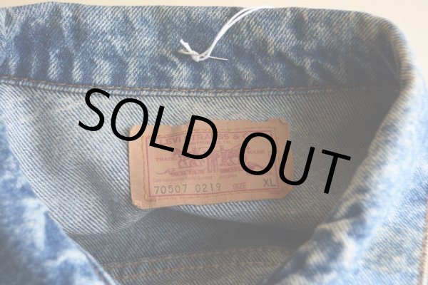 画像5: 1980s Levi's 70507-0219 ケミカルデニムジャケット  MADE IN USA  表記XL  (5)