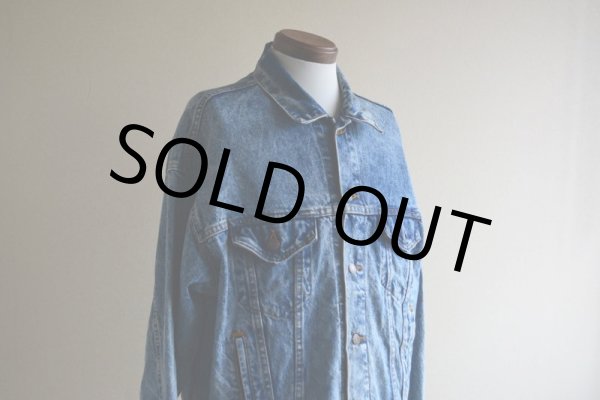 画像9: 1980s Levi's 70507-0219 ケミカルデニムジャケット  MADE IN USA  表記XL  (9)