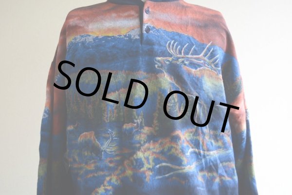 画像11: 1990s Art Unlimited シカ総柄スウェット　 DEAD STOCK/MADE IN USA　 表記L  (11)